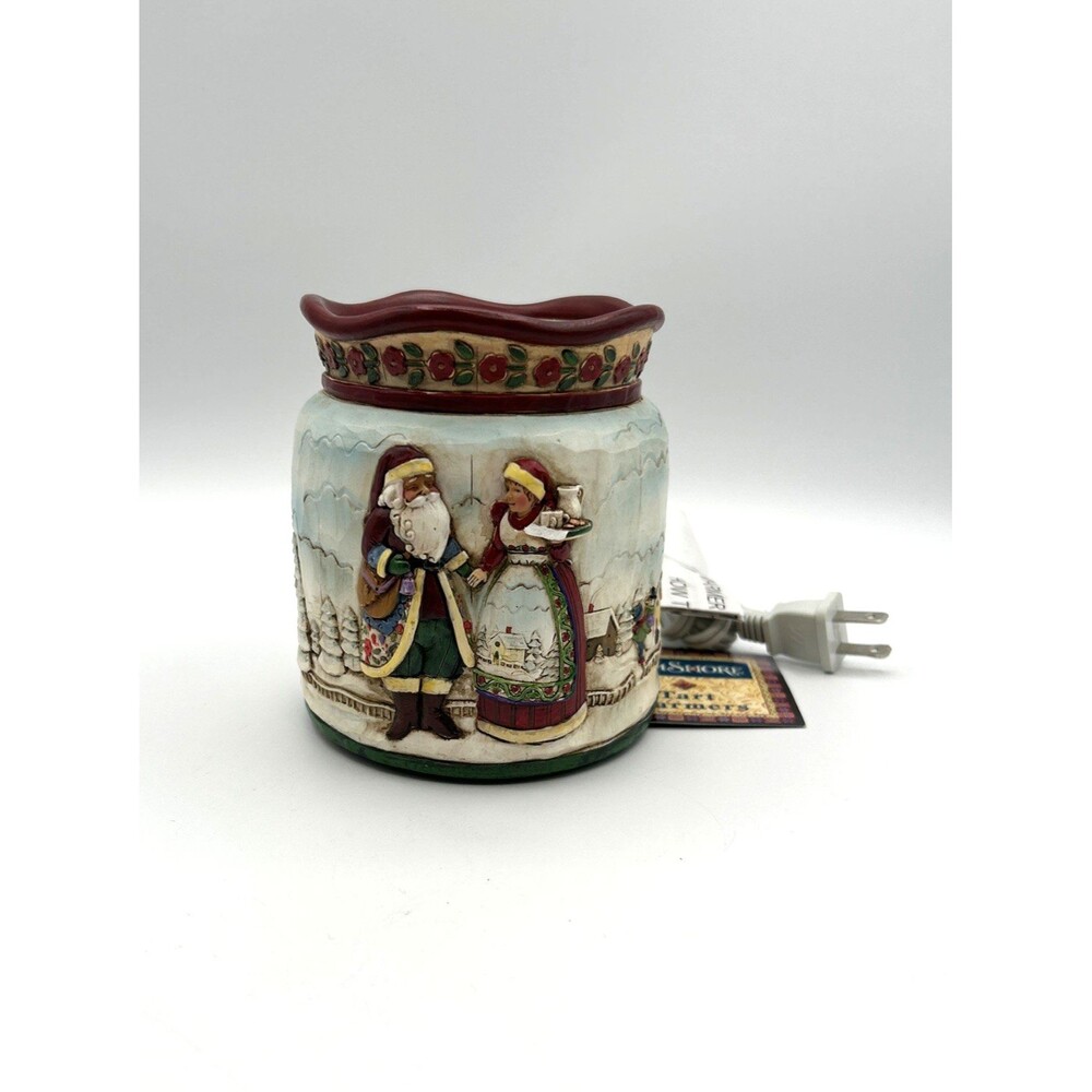 VTG Jim Shore Crazy Mountain Christmas Country Wax Warmer Santa Mrs. Claus READ!